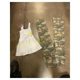 Size XS tennis dress size XS camo pants