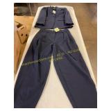 Scoop Navy Pant Suit Top Sz M Bottoms Sz 10