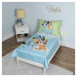 Bluey 3pc Toddler Bed Set w/Print Tote Bag