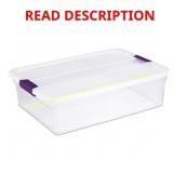 6ct Sterilite 32 qt Clear Latch Box 6.5 in. H