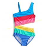 XS Wonder Nation Girls Stripe Cutout Swimsuit