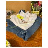 White m strap cami & size 8 wide leg jeans