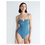 Size M Free Assembly Seersucker V-Wire Swimsuit