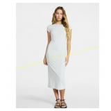 Size L No Boundaries Midi Dress Cap Sleeves