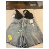 Size 6 Jean Shorts + M Bikini Top
