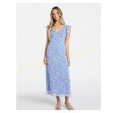 Size L No Boundaries Flutter Sleeve Dress