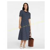 Size XL Time and Tru Seamed Cotton Midi Dress