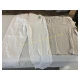 Size S Time + True White Pants + Grey Shirt