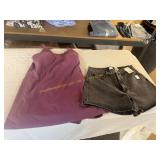 Size 12 Shorts + Large Purple Dress