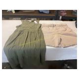 XL Green Dress + Size 16 Tan Shorts