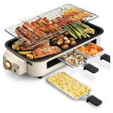Pukomc Electric Indoor Grill, 2-in-1, 1700W