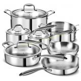 3-Ply Stainless Steel 11-Piece Cookware Set