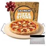 16-inch Round Pizza Stone with Handles