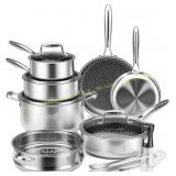 VONIKI Hybrid Tri-ply Cookware Set