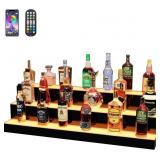 MESAllup 40-Inch 3-Tier Lighted Liquor Shelf