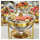 Chafing Dishes Buffet Set 6.5QT 4-Pack Gold