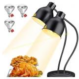 Food Heat Lamp - 3 Bulbs Included 500W Warmer