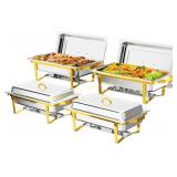 ROVSUN 4-Pack 9QT Chafing Dishes with Frame