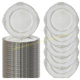 MAONAME 13' Antique White Charger Plates 100