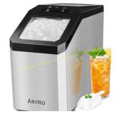 Aeitto Nugget Ice Maker Countertop, Silver