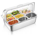 Ziliny Countertop Food Tray with Roll Top