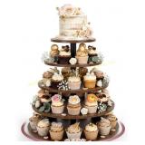 5-Tier Cupcake Stand, Wood Display Holder