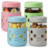 Overnight Oats Jars 16oz Set with Lids