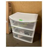 Damaged Sterilite Wide 3 Drawer Storage Cart, Whit