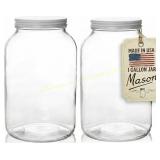 Kitchentoolz 2-Pack 1 Gal Mason Jars with Lids
