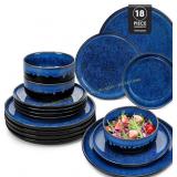 Vancasso Starry 18-Piece Dinnerware Set, Blue