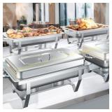 Chafing Dishes Buffet 4-Pack 8QT Silver