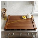 Walnut Finish Stove Top Cover 30x22