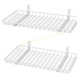 WALMANN 12x24 Wall Shelf, 60 lb, 2-Pack, White