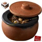 Hakan Efes 1.9 Qt Clay Pots with Lids