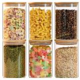 Liuruiyu 50oz Glass Storage Jars Set of 6