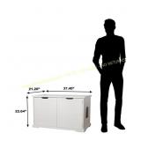 Merry Products Cat Washroom Bench Box White