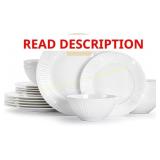 KINGSTONE Bone China Dinnerware Set for 6