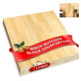 Butcher Block Countertop, Solid Wood 24x25