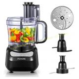 FOHERE 12-Cup Food Processor, 2-in-1 Chopper