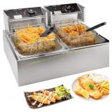 Commercial Deep Fryer with Basket 3400W 12L