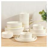 Terra Ceramic Dinnerware Set for 8, 24-pc