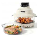 Glass Air Fryer with 4.5QT Pots, 4-in-1