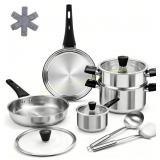 Stainless Steel 14-Piece Cookware Set