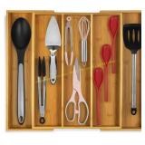 Purawood Bamboo Kitchen Utensil Tray