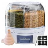 Rotating grain distributor, 6-grid storage