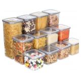 T&D Home Goods Storage Jars with Lid (12)