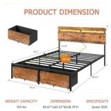 Forestell Queen Bed Frame with Wood Headboard