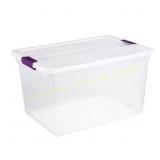 Damaged 66 Qt Clear View Latch Box Tote Container