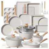 Kikcoin 31-Piece Non-Stick Cookware Set