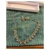 Unverified Vin. Stone Necklace + Earring Set